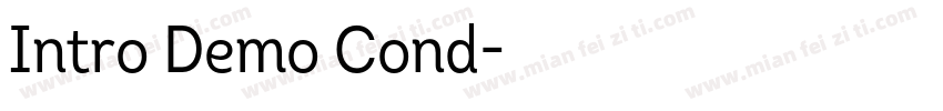 Intro Demo Cond字体转换